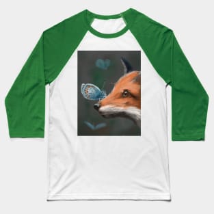 Fox&Butterfly Baseball T-Shirt